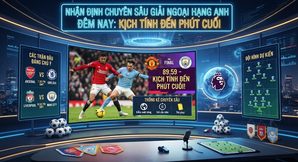 giải ngoại hạng anh đêm nay
